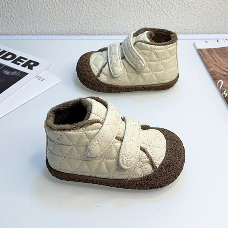 First Walkers Winter Kids Shoes Korean Style Thicken Baby Shoes For Boy Girl Autumn Casual Shoes Toddler Shoes Soft Non-slip Sole 230314