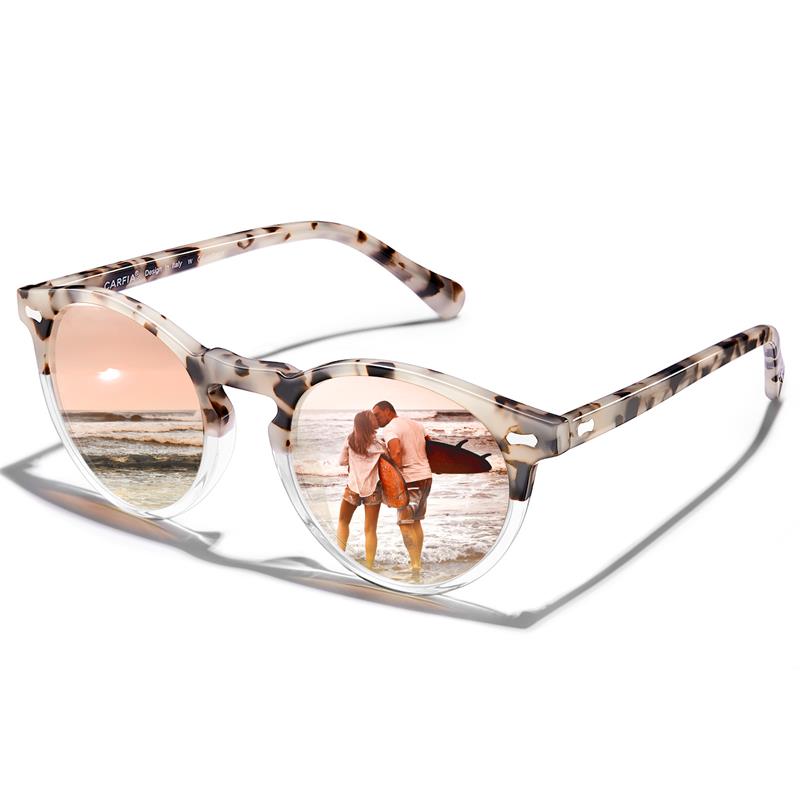 Polarized sunglasses women carfia 5288 oval designer sunglasses for men UV 400 protection acatate resin glasses 5 colors with box