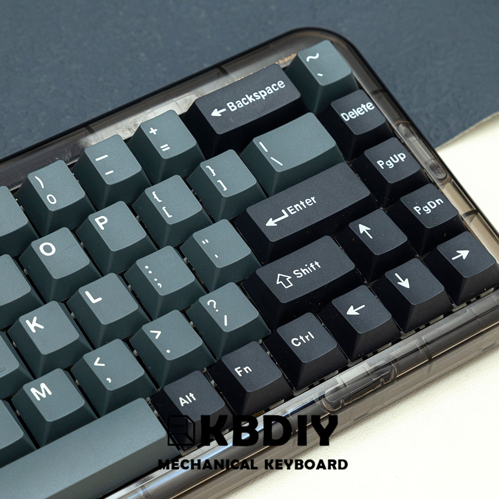 Cherry Profile PBT 173 Key Cap for Mechanical Keyboard Grey Double Shot GMK Apollo Keycap for MX Switch GK61 Anne Pro 2