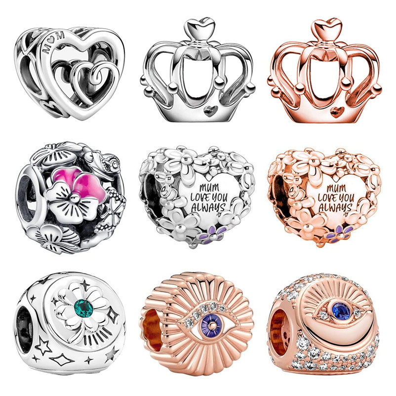 Fit Pandora beads 925 silver charm women jewelry small daisy heart-shaped crown suitable
Fit Pandora beads 925 silver charm women jewelry small daisy heart-shaped crown suitable