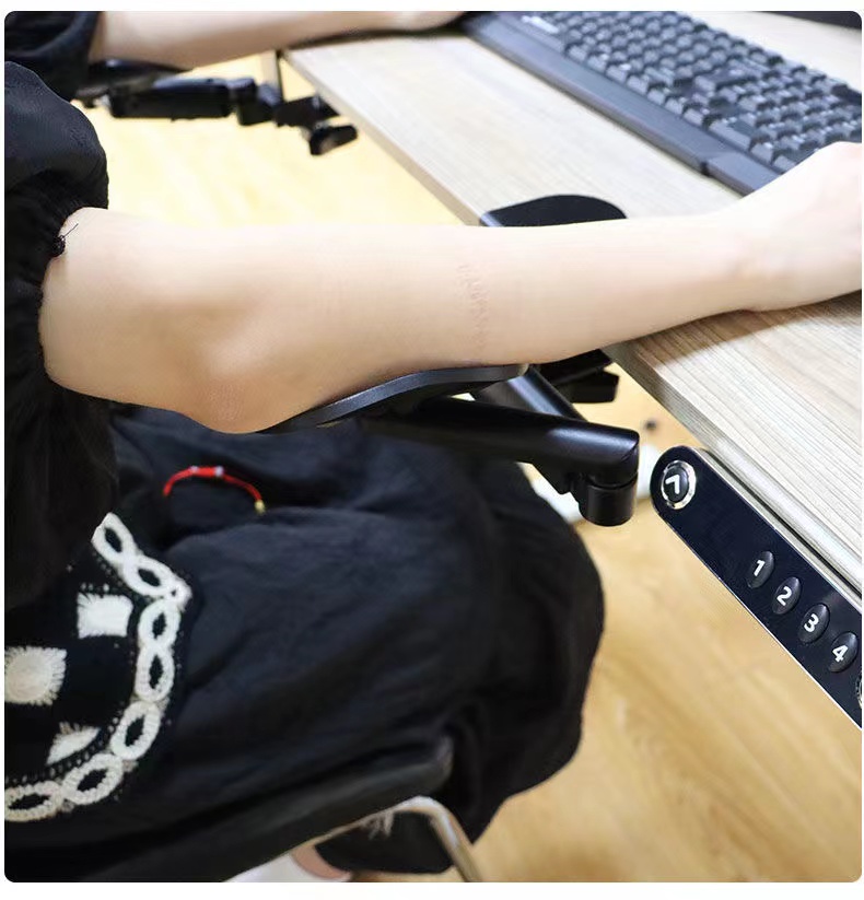 New Metal Ergonomic Arm Rest Wrise Support Computer Home Office Mouse Hand Desk Adjustable Mouse Pad Armrest Bracket Console