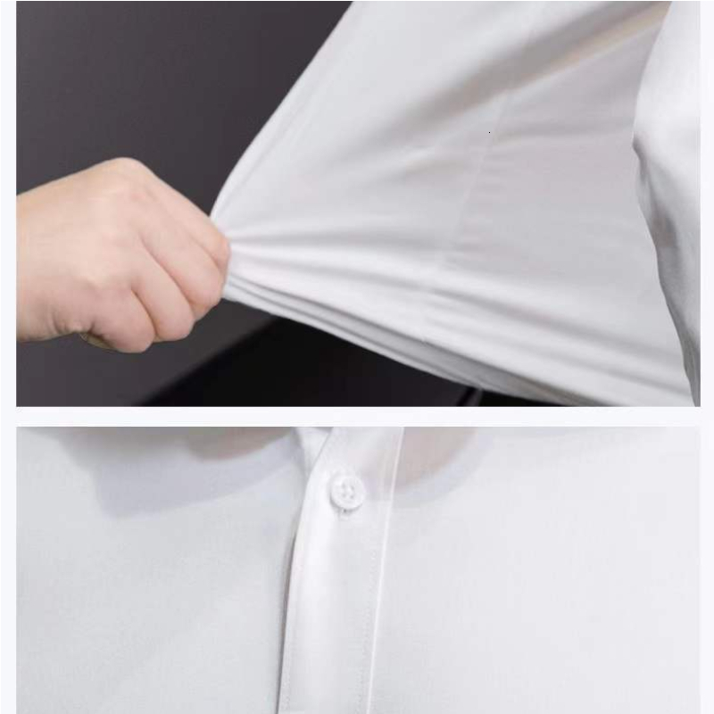 Men's Casual Shirts Men Summer Shirts Fashion Thin Striped Smart Casual with Pockets Slim Fit Stripes Long Sleeve Business Dress Shirt Mens Cloth