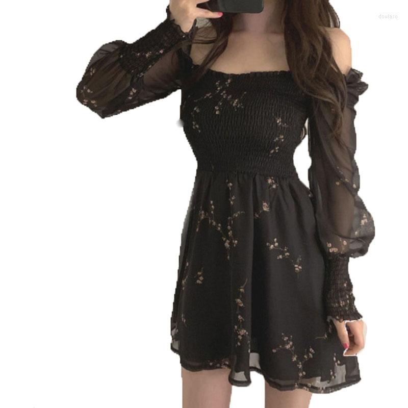 Casual Dresses 2023Spring And Autumn FashionWomens Sexy Black Dress Vintage Flower Long Puff Sleeve Chiffon Korean Mini Clothes
Casual Dresses 2023Spring And Autumn FashionWomens Sexy Black Dress Vintage Flower Long Puff Sleeve Chiffon Korean Mini Clothes