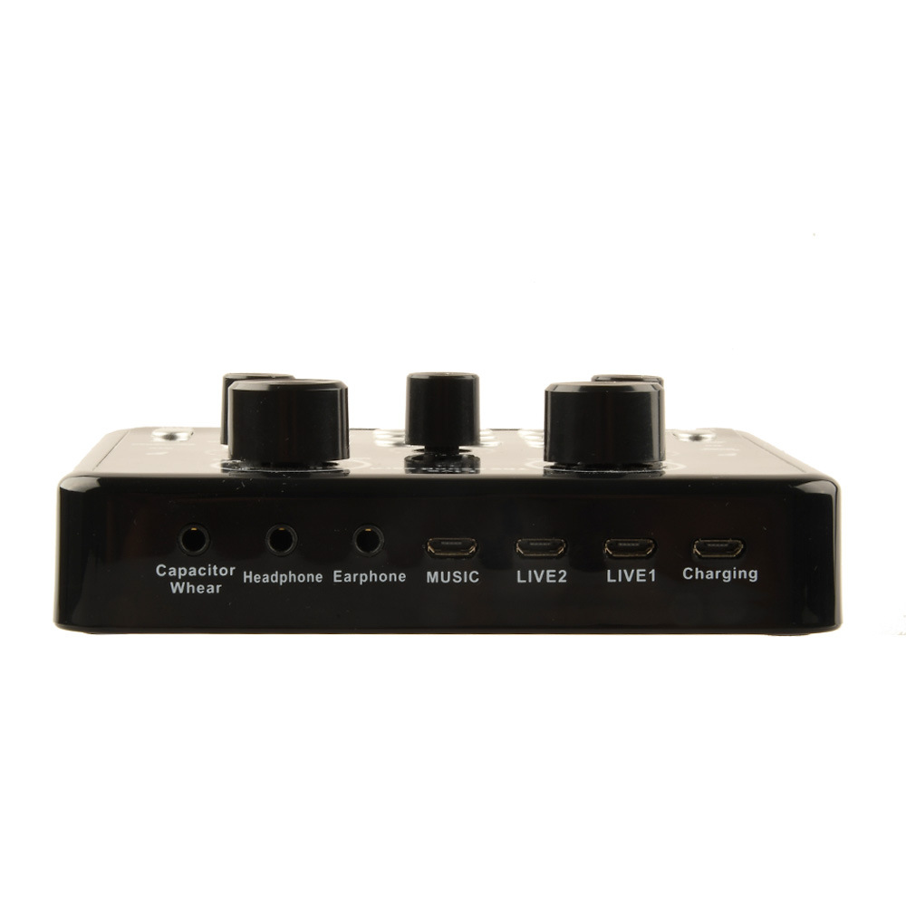 V8 Live Sound Card USB Charging With Music ECHO MIC Function Can Be Connected To Mobile Phone Headset Microphone Computer Tablet