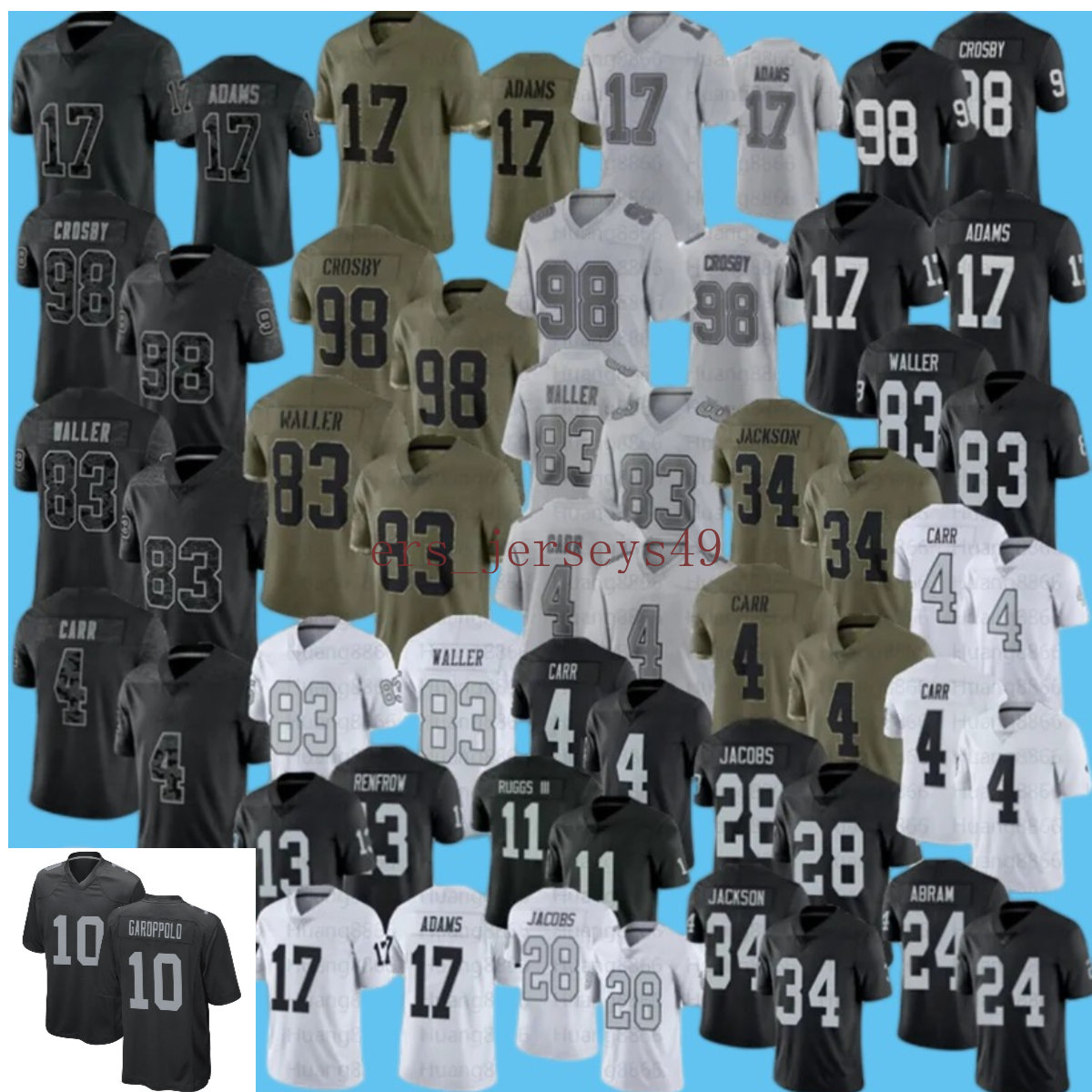 Raideres Jimmy Garoppolo Davante Adams Darren Waller jersey Men Women Youth Maxx Crosby Josh Jacobs Bo Jackson Abram Clelin Ferrell Renfrow Ruggs III Kids Jerseys, Men1
Raideres Jimmy Garoppolo Davante Adams Darren Waller jersey Men Women Youth Maxx Crosby Josh Jacobs Bo Jackson Abram Clelin Ferrell Renfrow Ruggs III Kids Jerseys, Men1