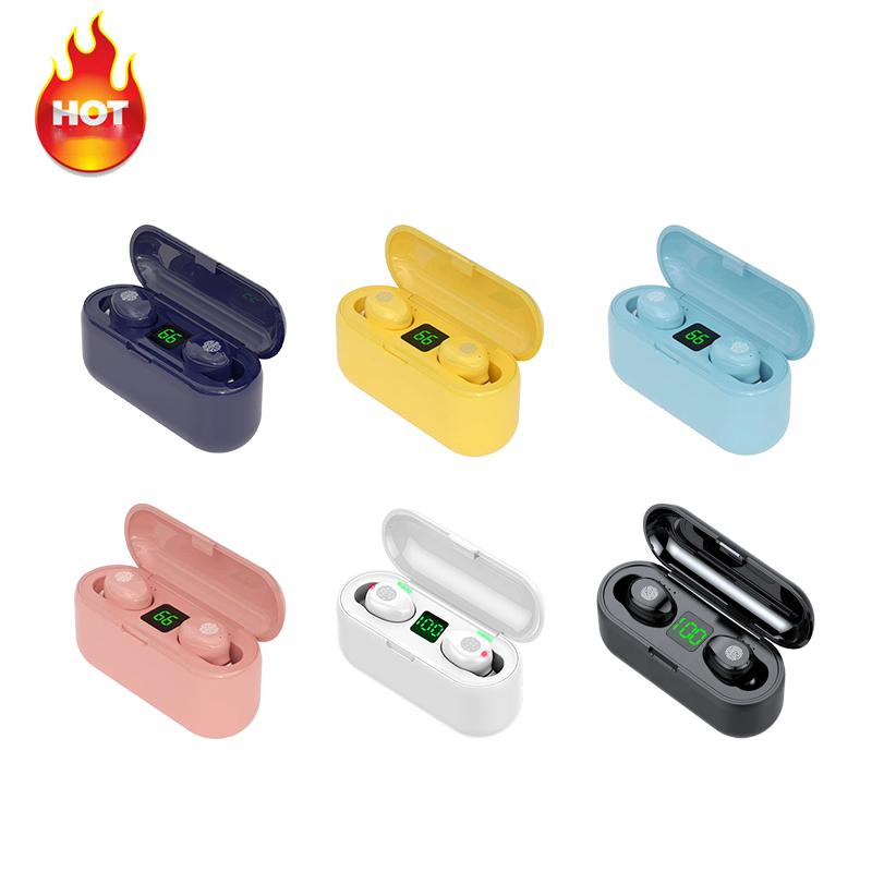 F9 Wireless Bluetooth Headset Ultra Small Mini Sport Stealth 8D Stereo Waterproof Touch Binaural HIF Can Be Used as Power Bank
