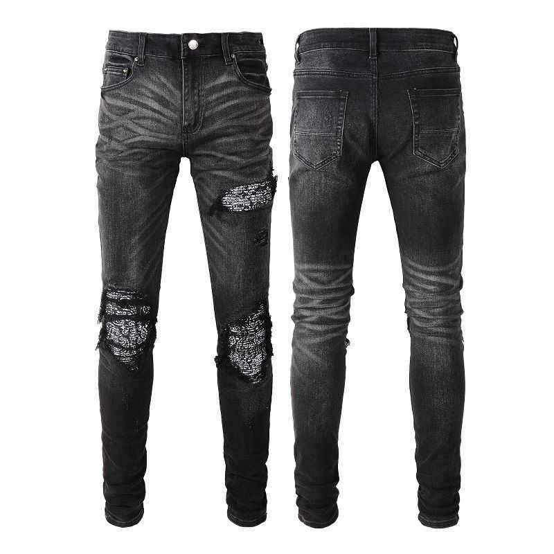 Jeans Mens Am1r1 Trousers Pants Mirri Ripped Fashion Designer Brand High Street Men's Pleated Cashew Flower Slim Black Hip Hop Leisure QBF8
Jeans Mens Am1r1 Trousers Pants Mirri Ripped Fashion Designer Brand High Street Men's Pleated Cashew Flower Slim Black Hip Hop Leisure QBF8