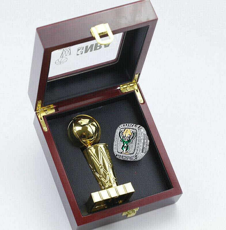 56pcs to Basketball Team champions Championship Ring Trophy With Wooden Display Box Set Sport Souvenir Men Women Fan Christmas Gift 2024 Hip hop Jewel