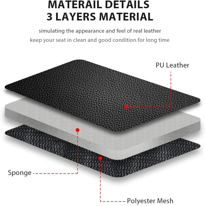 Universal PU Leather Front Car Seat Covers Fashion Style High Back Bucket Auto Seat Cushions Auto Interior Car Seat Protector