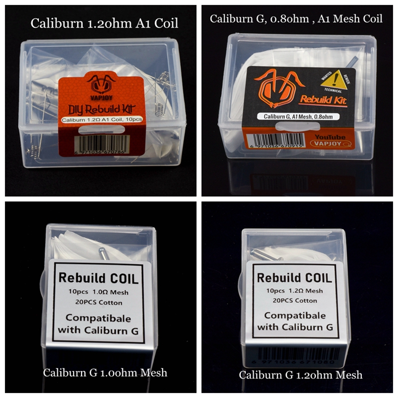 Original VAPJOY RBK Rebuild Kit for Caliburn Koko Cartridge 1.2ohm 0.8ohm A1 Coil Caliburn G 1.0ohm 1.2ohm Mesh Wire Replacement Build Tool Vape Pod System Coils Head
Original VAPJOY RBK Rebuild Kit for Caliburn Koko Cartridge 1.2ohm 0.8ohm A1 Coil Caliburn G 1.0ohm 1.2ohm Mesh Wire Replacement Build Tool Vape Pod System Coils Head
