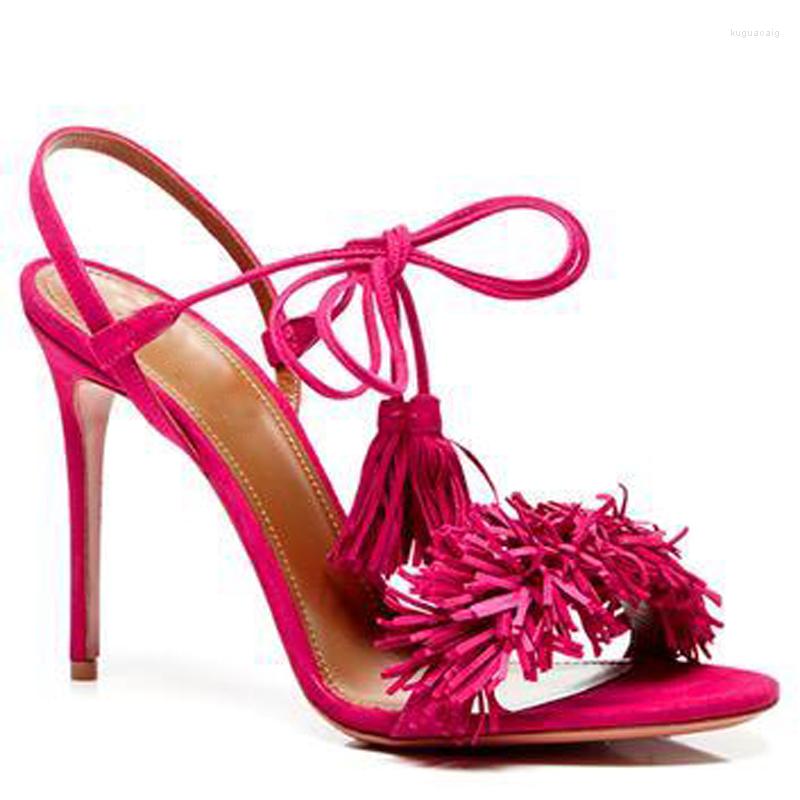 Sandals Sexy Yellow Fuchsia Suede Tassel High Heels Lace-up Fringe Peep Toe Women Thin Cutout Bandage Ball Dress Shoes, Blue
Sandals Sexy Yellow Fuchsia Suede Tassel High Heels Lace-up Fringe Peep Toe Women Thin Cutout Bandage Ball Dress Shoes, Blue