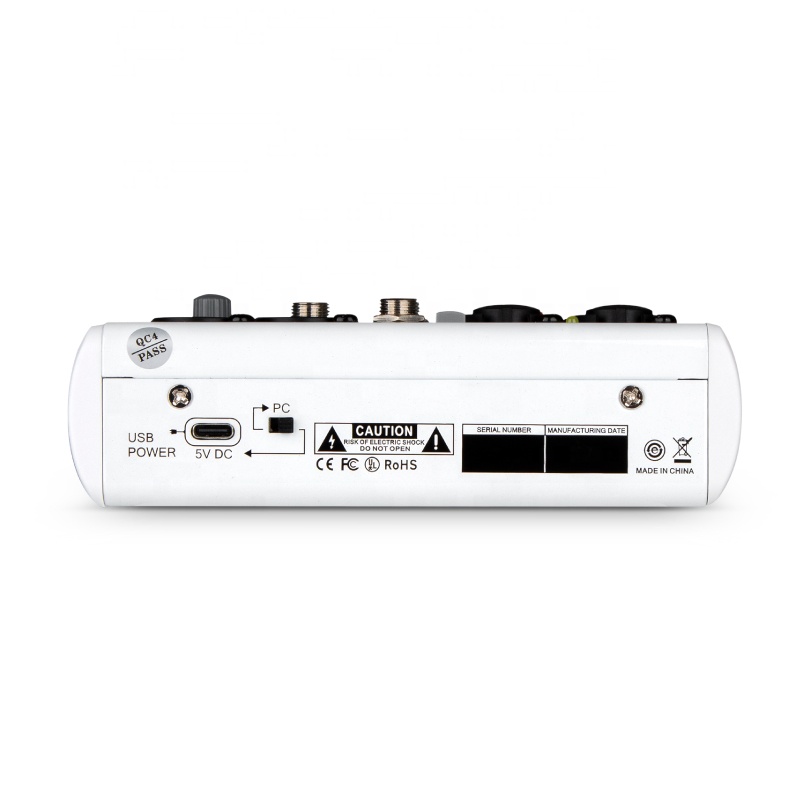 Manchez G4 Mini 4 Channel Sound Card Mixer USB Console DJ Karaoke Smartphone Professional Computer Recording 48V