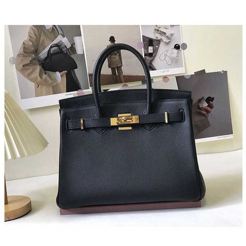 Birkins Designer Handbags Bag h Family's Hand-made Togo Lychee Pattern Hand-held Lock Single Shoulder Crossbody Large Capacity Original Logo zc, Black 25
Birkins Designer Handbags Bag h Family's Hand-made Togo Lychee Pattern Hand-held Lock Single Shoulder Crossbody Large Capacity Original Logo zc, Black 25