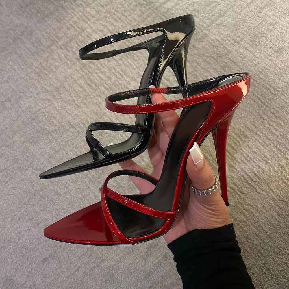 Classic High heeled sandals 10cm Sexy Fashion Pointed Toes Stiletto Heel Evening shoes Red Wedding Shoes Cross Dress Shoes Women's Sandals Patent Leather High Heels
Classic High heeled sandals 10cm Sexy Fashion Pointed Toes Stiletto Heel Evening shoes Red Wedding Shoes Cross Dress Shoes Women's Sandals Patent Leather High Heels