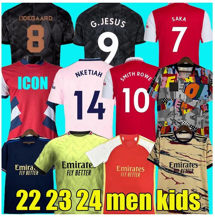 SMITH ROWE G.JESUS SAKA soccer jerseys SALIBA 22 23 24 Fans Player version ODEGAARD MARTINELLI JORGINHO NKETIAH 2022 2023 2024 football kits shirt Men Kids set uniform
SMITH ROWE G.JESUS SAKA soccer jerseys SALIBA 22 23 24 Fans Player version ODEGAARD MARTINELLI JORGINHO NKETIAH 2022 2023 2024 football kits shirt Men Kids set uniform
