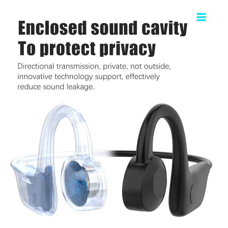 VG-02 Wireless Blutooth Headsets Bone Conduction BT Waterproof Noise Reduction Stereo Sports 360 Bend At Will Music Headphones