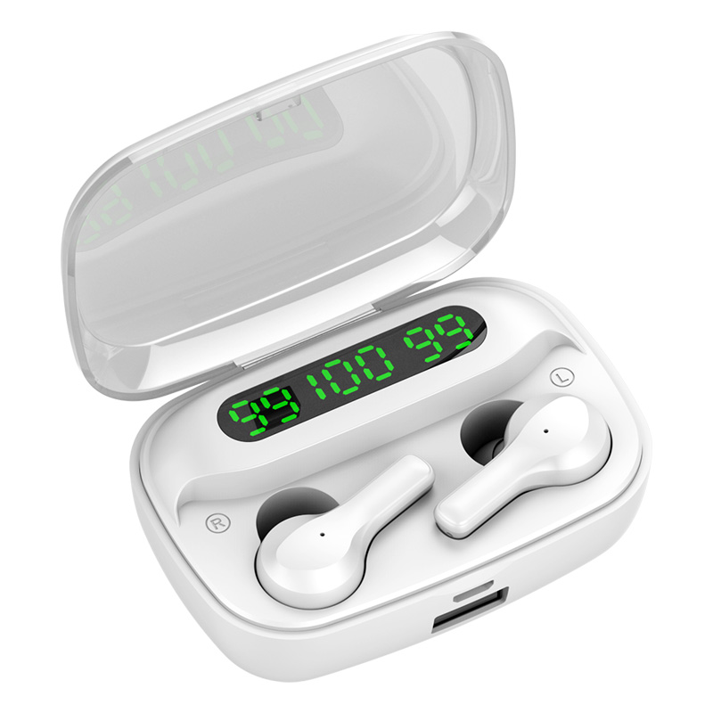 TWS NEW R3 Wireless Bluetooth Headset HIFI Stereo Sports Waterproof Noise Reduction Binaural Fingerprint Touch with Charging Box