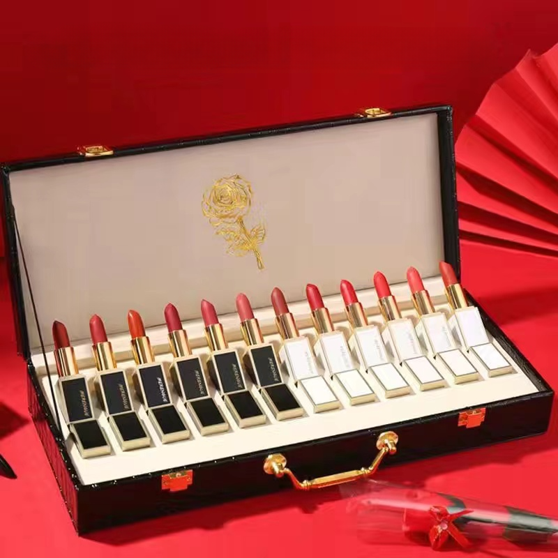 Women's lipstick 10 piece set Christmas high value gift box is not easy to fade makeup moisturizing birthday gift naked lipstick lipstick set fast delivery, Red
Women's lipstick 10 piece set Christmas high value gift box is not easy to fade makeup moisturizing birthday gift naked lipstick lipstick set fast delivery, Red