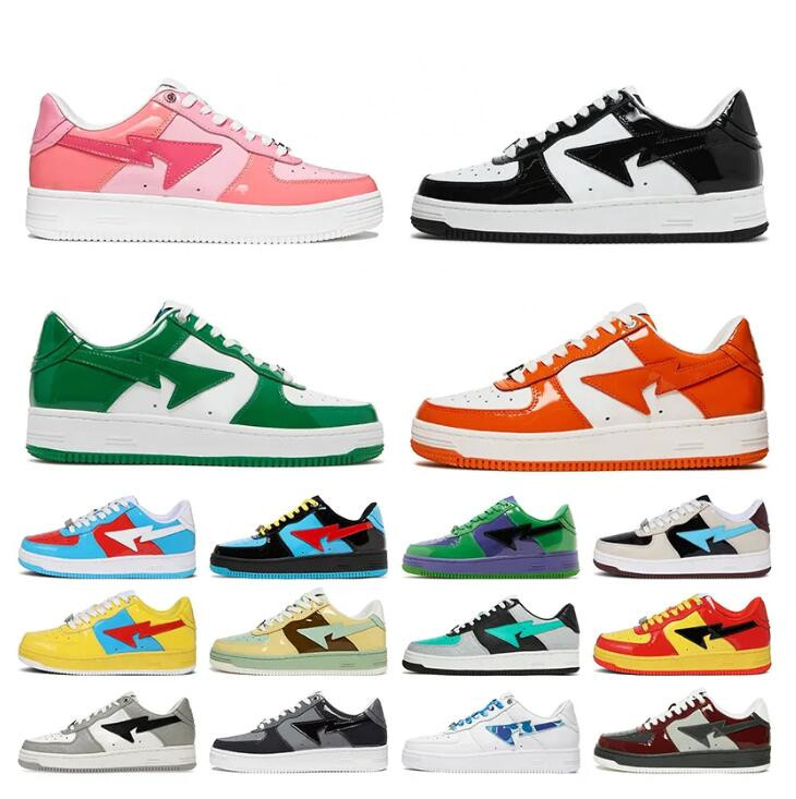 SK 8 Bapestas Baped Designer Casual Shoes Platform Sneakers Bapesta Sk8 Sta Patent Leather Green Black White Plate-forme for Men Women Trainers Jogging 36-45, 16
SK 8 Bapestas Baped Designer Casual Shoes Platform Sneakers Bapesta Sk8 Sta Patent Leather Green Black White Plate-forme for Men Women Trainers Jogging 36-45, 16