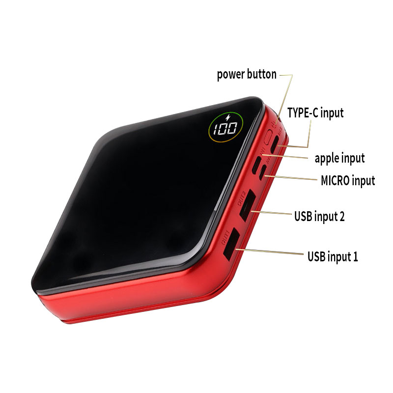 Mini Power Bank 20000mAh Fast Charging Portable External Charger 2USB Digital Display External Battery for iPhone Xiaomi HUAWEI