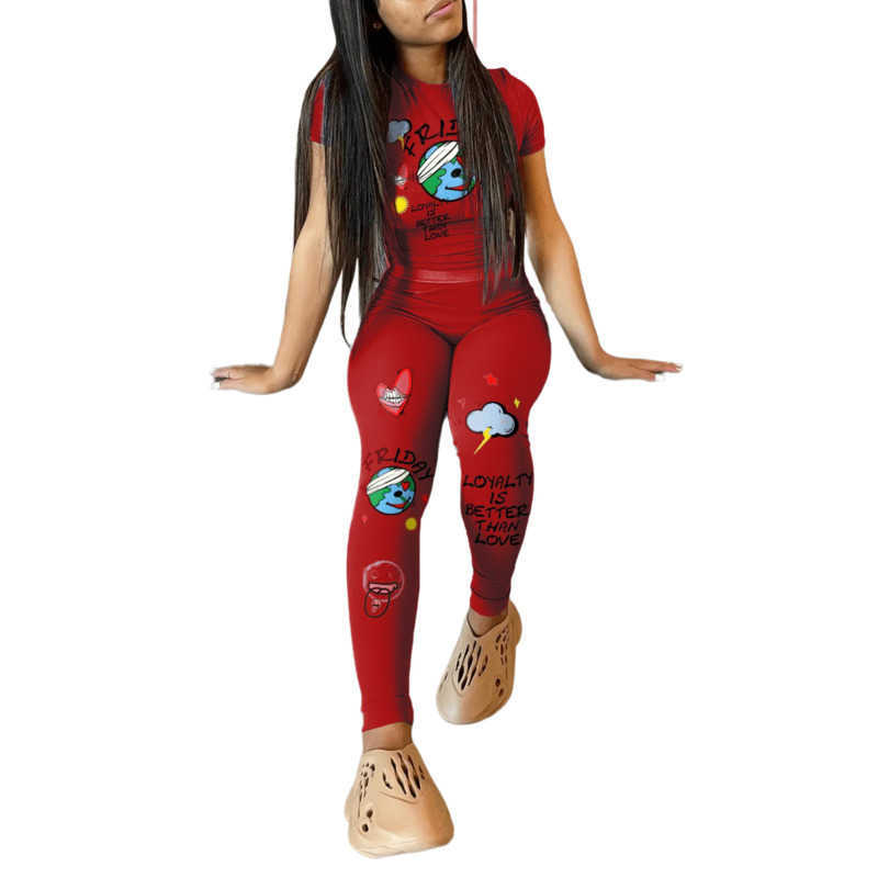 Women Tracksuits Two Pieces Set Designer 2023 New Fashion Latters Pattern Positioning Printing Slim Pants Suits 7 Colours S-XXL