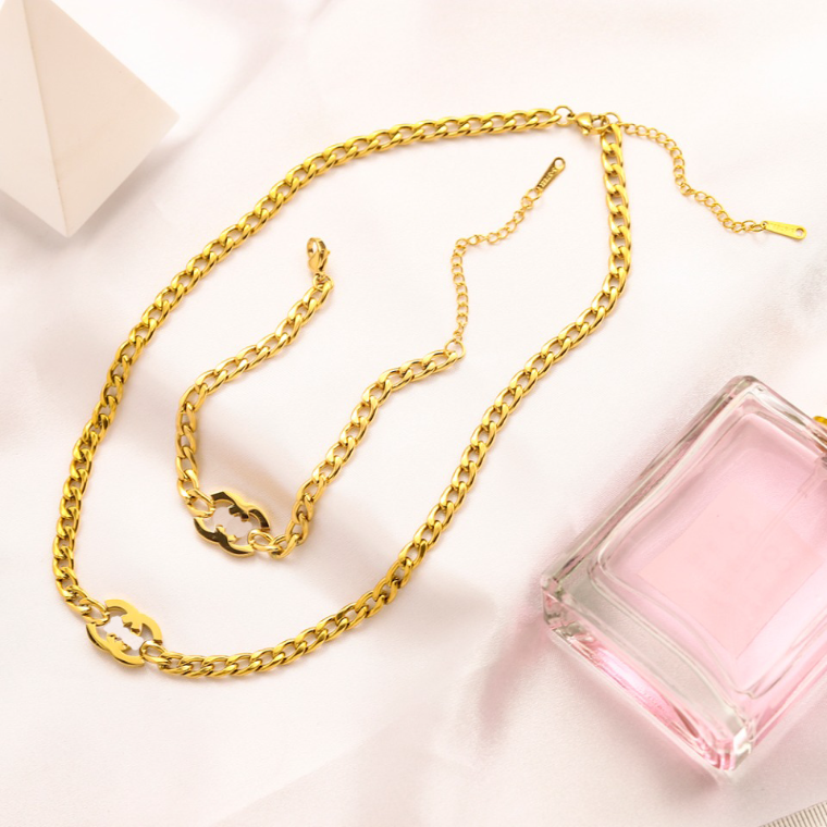 18k Gold Plated Pendant Necklace Luxury Brand Designers Stainless Steel Circle Geometry Fashion Women Love Necklaces Wedding Party Jewellery Gift
18k Gold Plated Pendant Necklace Luxury Brand Designers Stainless Steel Circle Geometry Fashion Women Love Necklaces Wedding Party Jewellery Gift