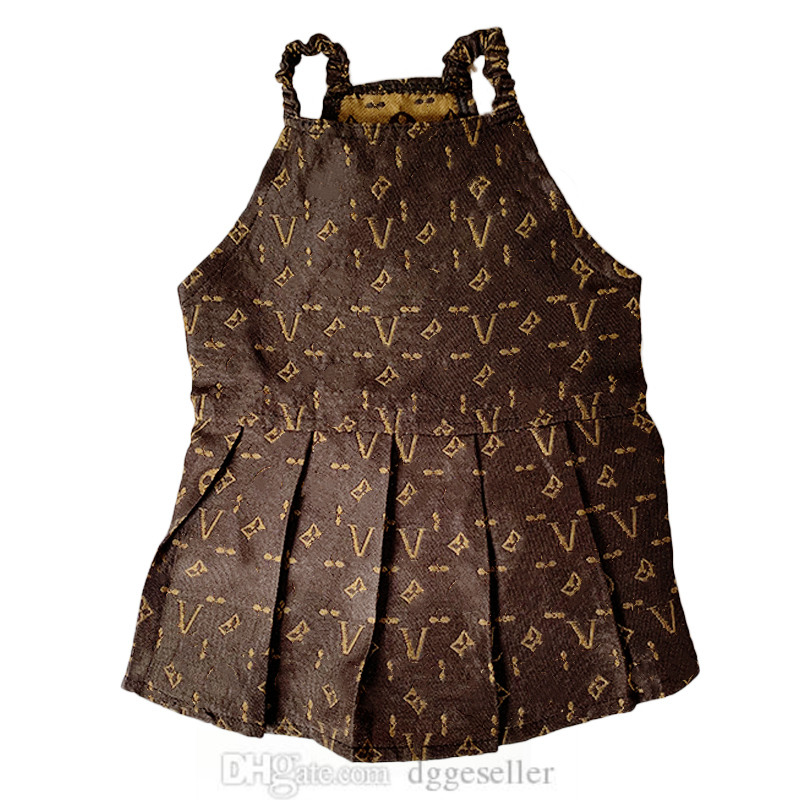 Designer Dog Dress Brand Dog Apparel with Old Flower Letter Pattern Summer Cat Princess Suspender Costume Puppy Clothes Puppy Jacquard Skirt for Small Dogs S A557, Brown
Designer Dog Dress Brand Dog Apparel with Old Flower Letter Pattern Summer Cat Princess Suspender Costume Puppy Clothes Puppy Jacquard Skirt for Small Dogs S A557, Brown