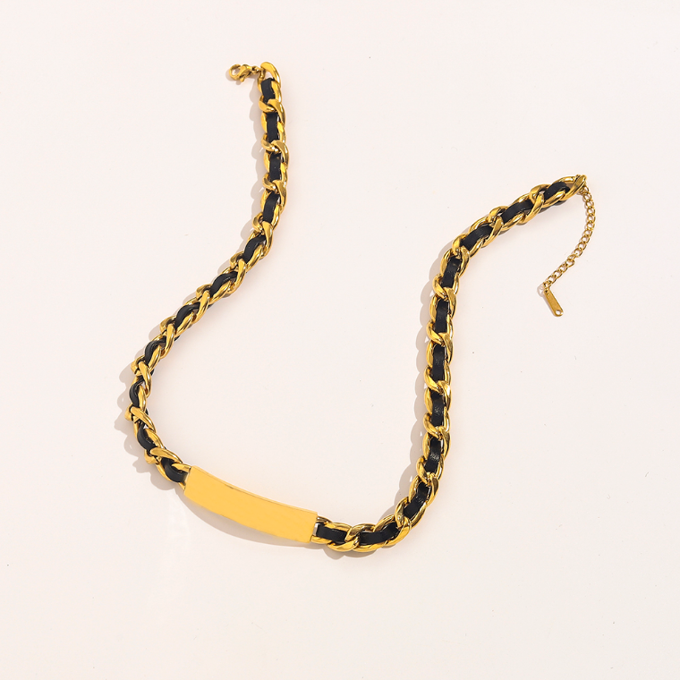 New Style Womens Necklaces Choker Chain 18K Gold Plated Stainless Steel Enamel Necklaces Pendant Statement Wedding Jewelry Accessories ZG1684
New Style Womens Necklaces Choker Chain 18K Gold Plated Stainless Steel Enamel Necklaces Pendant Statement Wedding Jewelry Accessories ZG1684