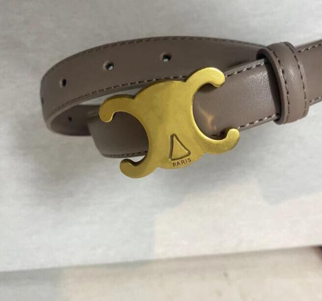 Fashion Smooth Buckle Belt Retro Design Thin Waist Belts for Men Womens Width 2.5CM Genuine Cowhide 3 Color Optional High Quality Child's belt 90CM 95