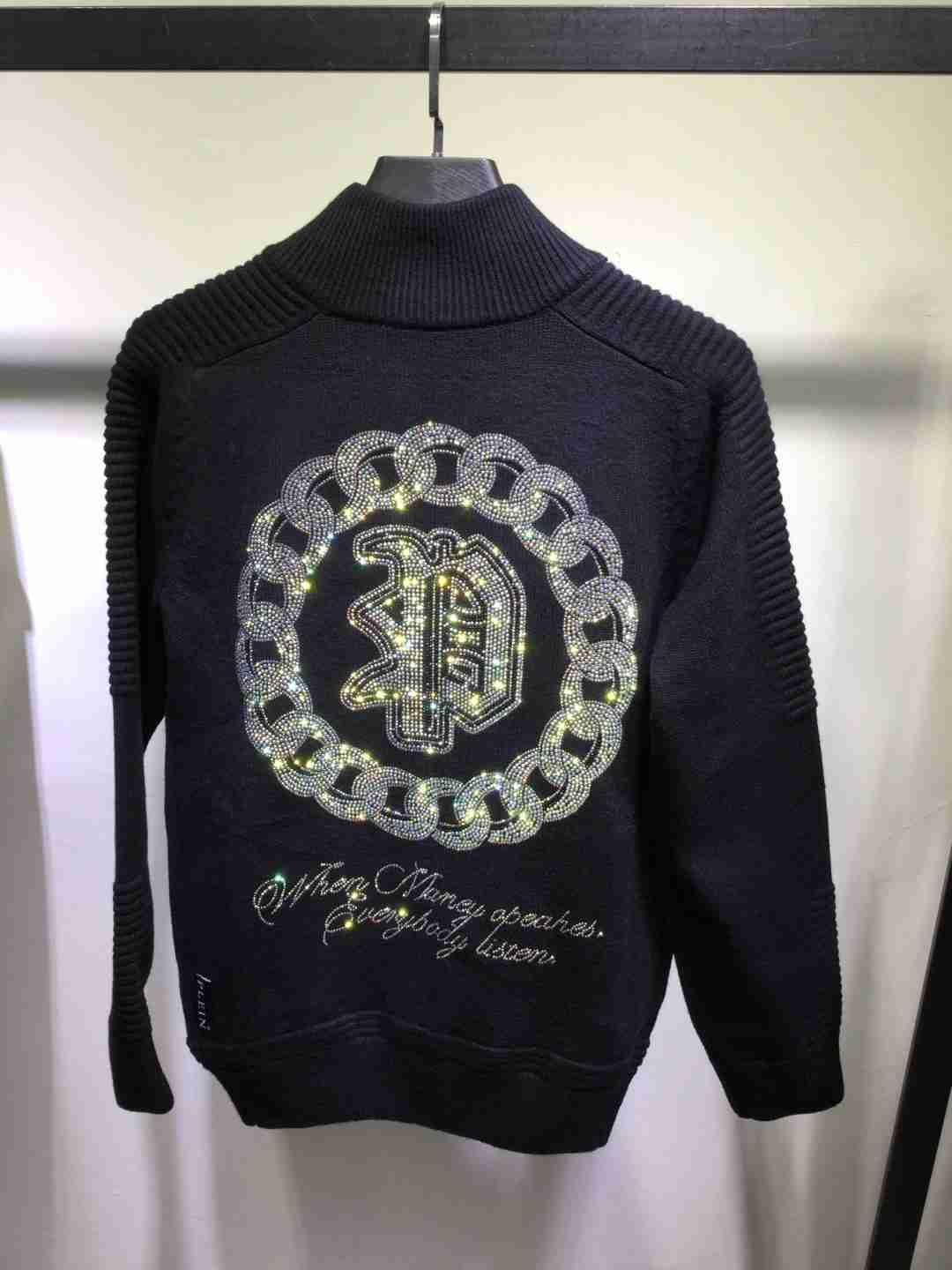 Luxury Philippuep lein Philippuepe Planan Men's Sweater Diamond Letter Stand Neck Zipper Casual Thickened Warm Pp Knit Men Desigers DB20, Black
Luxury Philippuep lein Philippuepe Planan Men's Sweater Diamond Letter Stand Neck Zipper Casual Thickened Warm Pp Knit Men Desigers DB20, Black