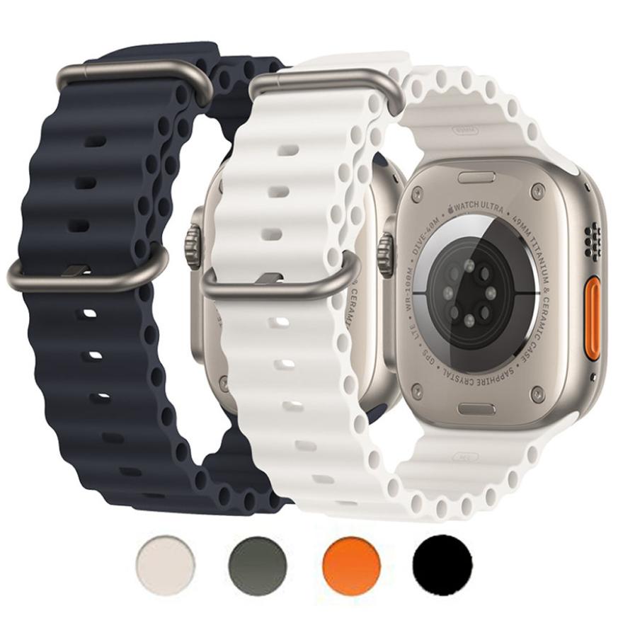 Soft Silicone Straps for Apple Watch Band 49mm 45mm 44mm 42mm 41mm 40mm 38mm Sport Wristbands Double Buckle Clasp Ocean Strap for 7014988
Soft Silicone Straps for Apple Watch Band 49mm 45mm 44mm 42mm 41mm 40mm 38mm Sport Wristbands Double Buckle Clasp Ocean Strap for 7014988
