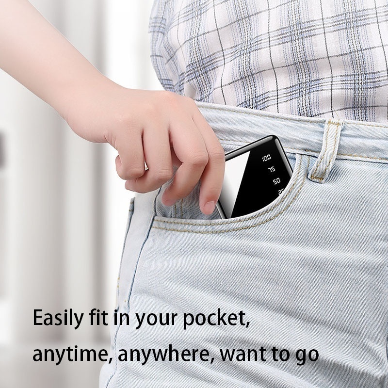 20000mAh Power Bank Digital Display External Battery Charger Fast Charging PowerBank Portable Power Bank Charger for Xiaomi