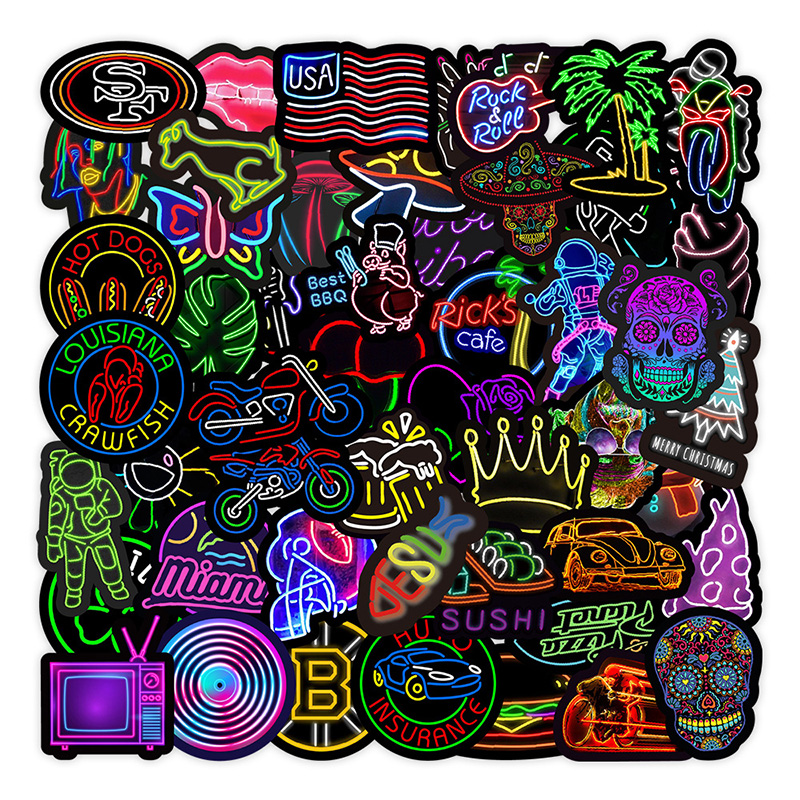 Neon Light Stickers Vinyl Skateboard DIY Stickers Suitable for Graffiti Car Guitar Motorcycle Luggage Suitcase Classic Toy Decal, Mix
Neon Light Stickers Vinyl Skateboard DIY Stickers Suitable for Graffiti Car Guitar Motorcycle Luggage Suitcase Classic Toy Decal, Mix