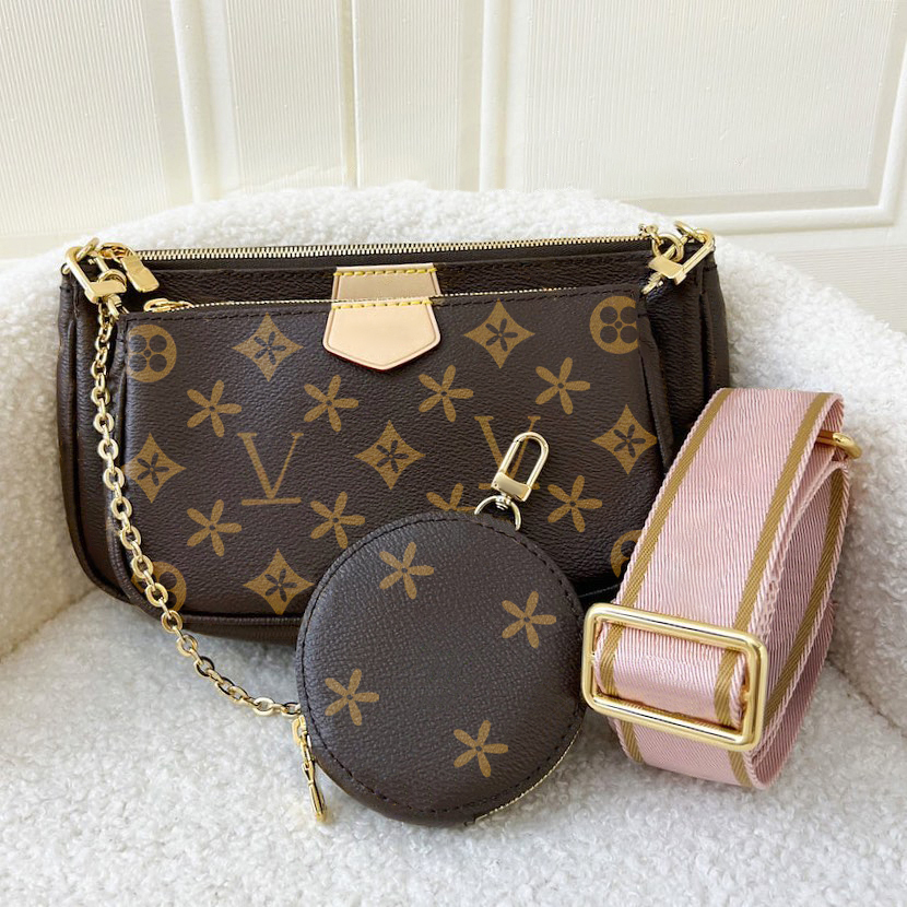2023 M44813 multi pochette bag fashion Womens purse louvis shoulder bag luxury tote handbag brown flower designer mens classic clutch cross body Leather chain bag, Pink
2023 M44813 multi pochette bag fashion Womens purse louvis shoulder bag luxury tote handbag brown flower designer mens classic clutch cross body Leather chain bag, Pink