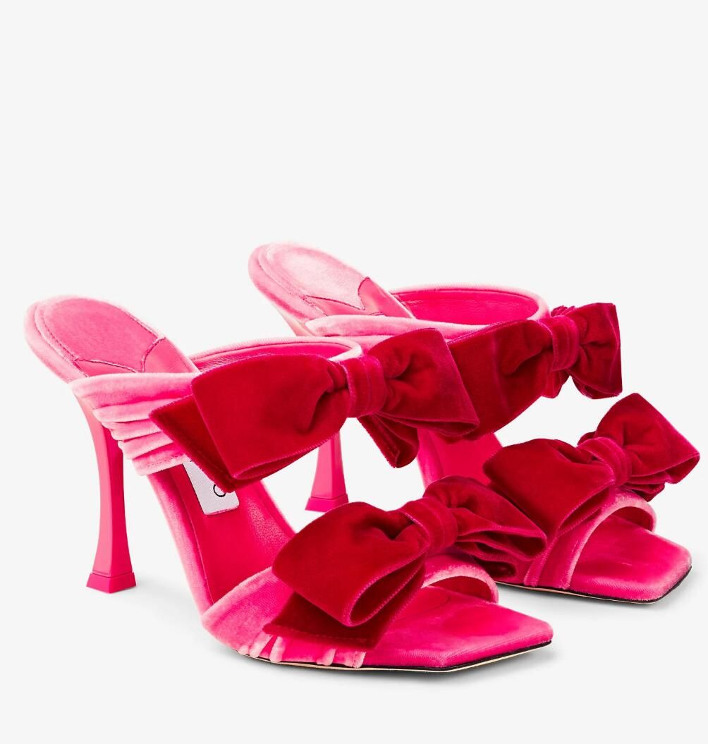 Famous Brands Women Flaca Sandal Shoes Bow Velvet Square Toe Mules Bridal Wedding Dress High Heels Slip On Lady Slippers EU35-43 Original Box
Famous Brands Women Flaca Sandal Shoes Bow Velvet Square Toe Mules Bridal Wedding Dress High Heels Slip On Lady Slippers EU35-43 Original Box