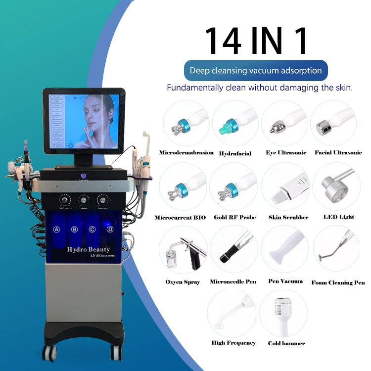 Hydra Skin Facial Microdermabrasion Hydro Dermabrasion Machine 14 in 1 Skin Care Hydrodermabrasion Aqua Peel Deep Cleaning Beauty Salon Equipment
Hydra Skin Facial Microdermabrasion Hydro Dermabrasion Machine 14 in 1 Skin Care Hydrodermabrasion Aqua Peel Deep Cleaning Beauty Salon Equipment