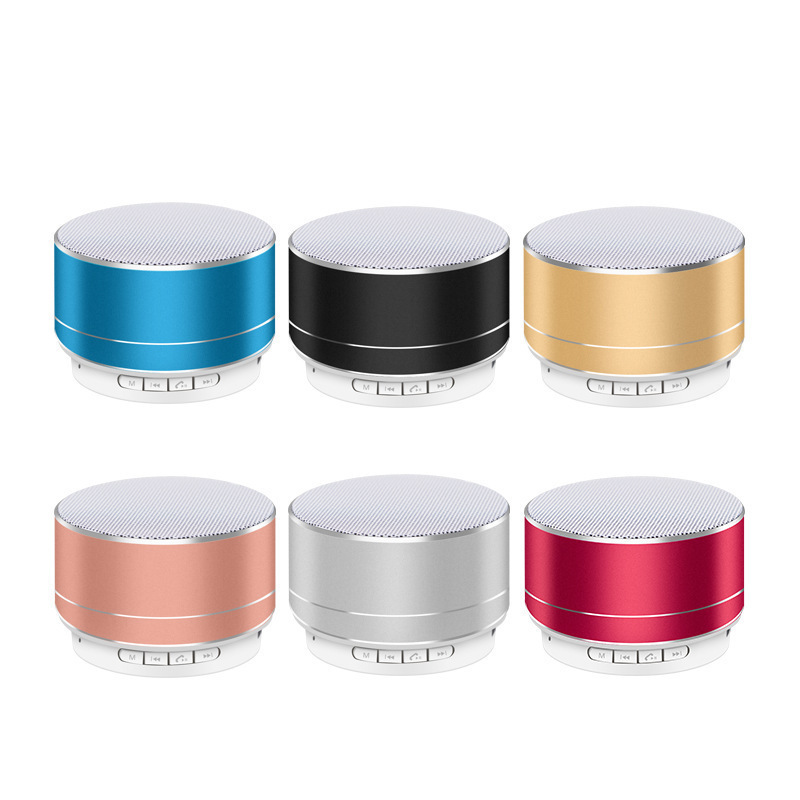 Portable Multi- Color Wireless Subwoofer Small Speaker A10 Macaron Mini Bluetooth 5.0 Bass Lock and Load Spray Gift PK A11