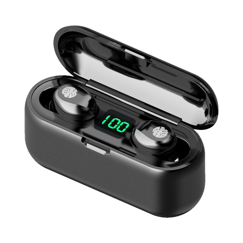 F9 Wireless Bluetooth Headset Ultra Small Mini Sport Stealth 8D Stereo Waterproof Touch Binaural HIF Can Be Used as Power Bank
