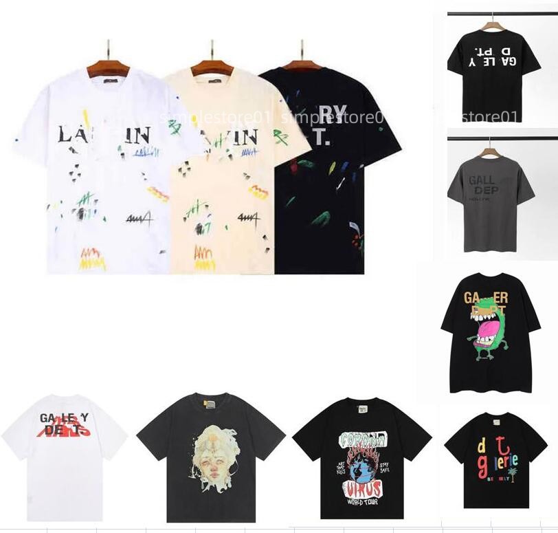 GAL LAVIN Mens Designer T Shirt Casual Man Womens Tees hand-painted ink splash graffiti letters loose short-sleeved round neck clothes, Cus11
GAL LAVIN Mens Designer T Shirt Casual Man Womens Tees hand-painted ink splash graffiti letters loose short-sleeved round neck clothes, Cus11