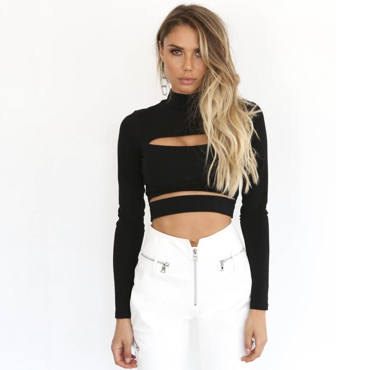 Women's T Shirts 2023 T-shirtSolid Color Skinny Casual Top Sexy Hollow Knit Sweater Women Party Navel Slim Ribbed Summer Lady Shirt, Black
Women's T Shirts 2023 T-shirtSolid Color Skinny Casual Top Sexy Hollow Knit Sweater Women Party Navel Slim Ribbed Summer Lady Shirt, Black