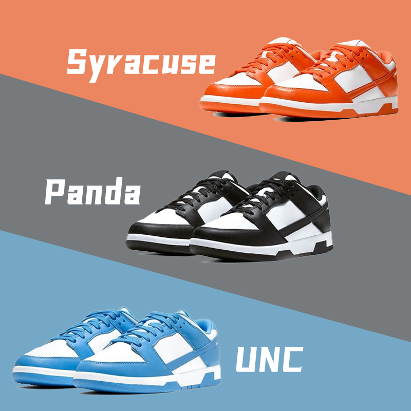 With Box Running Shoes Trainers Sports Sneakers Panda Pink Team Green White Black Georgetown Sail Coast 2022 Lows Unc Strangelove Chicago Gai Men Women