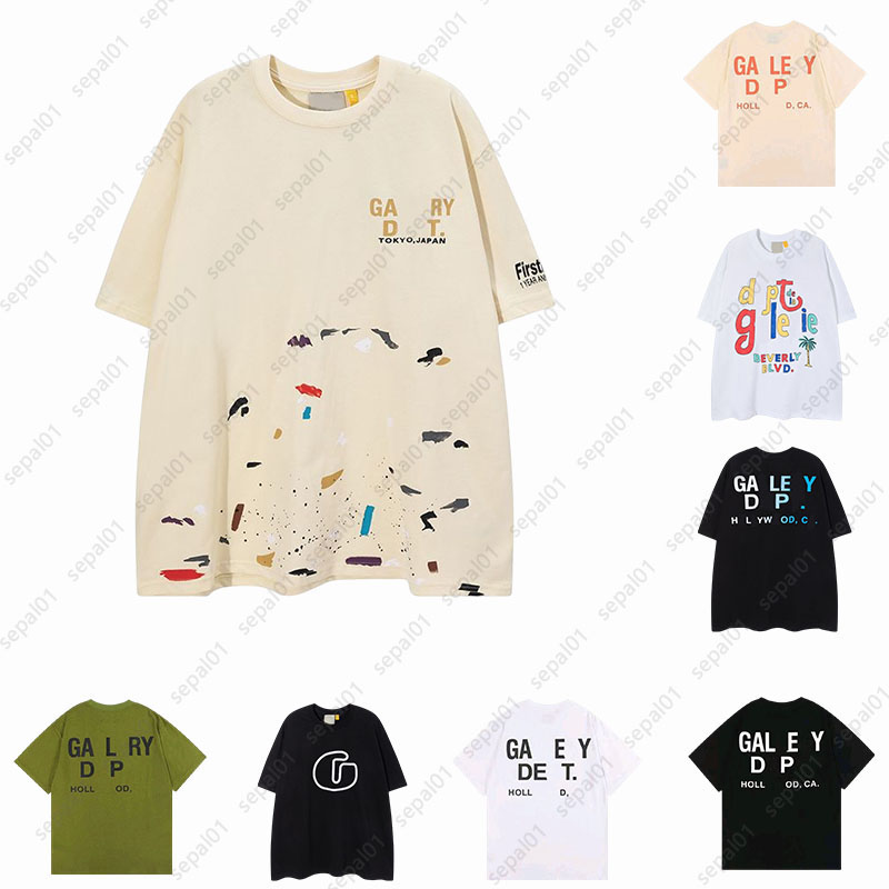 Mens Tshirts Designer tshirt Men Women Hip Hop Streetwear Splash Ink Graffiti Print Short-sleeved 20 Style Optionals