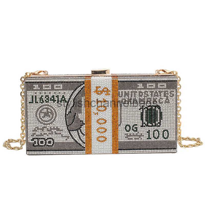 Women Crystal Chain Bag Ladies Dia Clutch Bags Women's Evening Party Wedding Dinner Purses Female Hasp Painting Woman Flap 0315/23