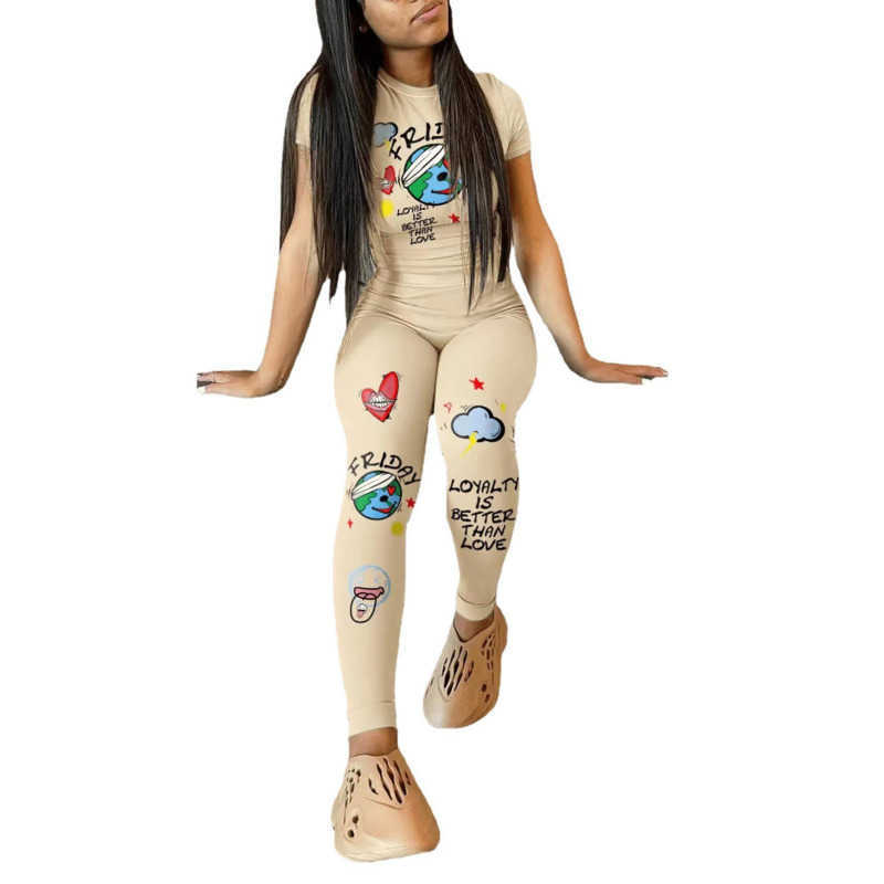 Women Tracksuits Two Pieces Set Designer 2023 New Fashion Latters Pattern Positioning Printing Slim Pants Suits 7 Colours S-XXL