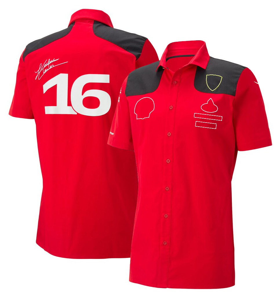 2023 New F1 Racing Clothing Shirts T-shirt Formula 1 Team Drivers Same Summer Red Short-sleeved Shirt T-shirts Men's Workwear Custom