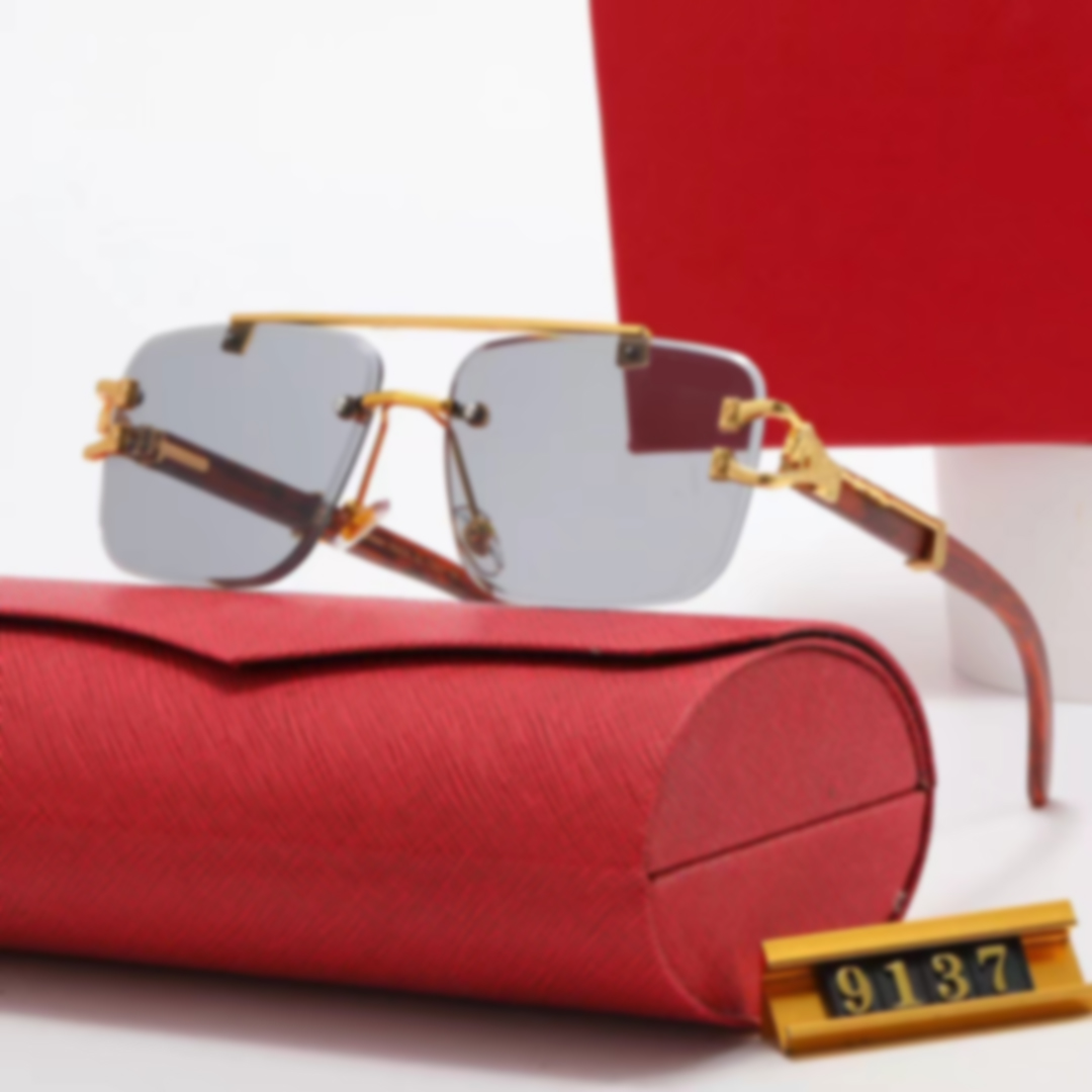 designer carti sunglasses mens gradient Sun glasses luxury eyeglass Full Frame glasses eyeglasses Fashion Simple Big Square Gold Frame UV400 Beach Show