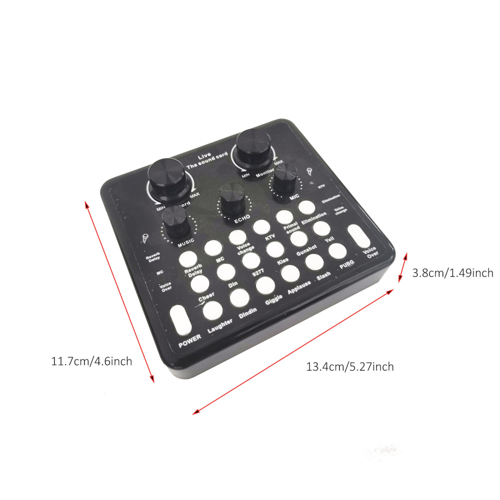 V8 Live Sound Card USB Charging With Music ECHO MIC Function Can Be Connected To Mobile Phone Headset Microphone Computer Tablet
