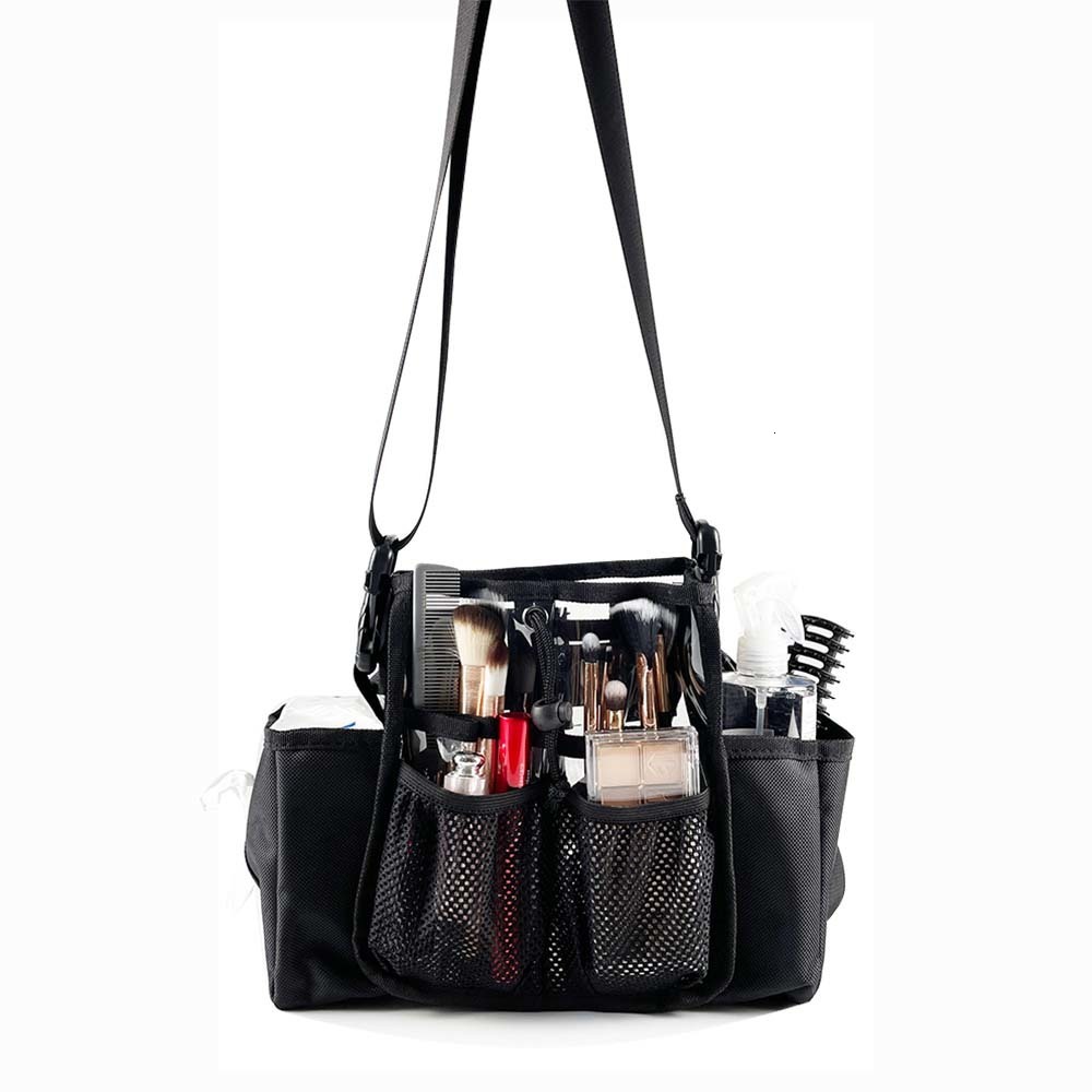 Cosmetic New Bags Cases Clear Makeup Artist Waist Bag with Detachable Shoulder Strap 230314