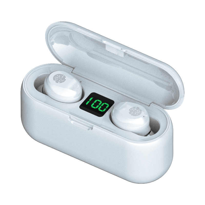 F9 Wireless Bluetooth Headset Ultra Small Mini Sport Stealth 8D Stereo Waterproof Touch Binaural HIF Can Be Used as Power Bank