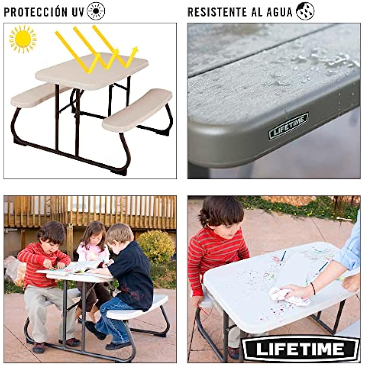 Lifetime 280094 Kid s Picnic Table Size 1 Almond korum chair